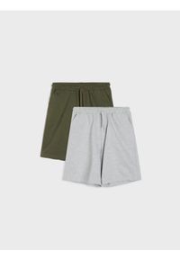 Sinsay - Szorty dresowe 2 pack - szary. Kolor: szary. Materiał: dresówka #1