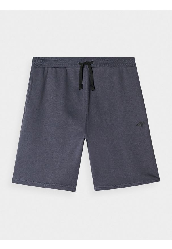 4f - 4F Spodenki dresowe chłopięce - szare 164 (13-14 lat). Okazja: na co dzień. Kolor: szary. Materiał: dresówka. Długość: krótkie. Wzór: ze splotem, gładki. Sezon: lato. Styl: casual, sportowy