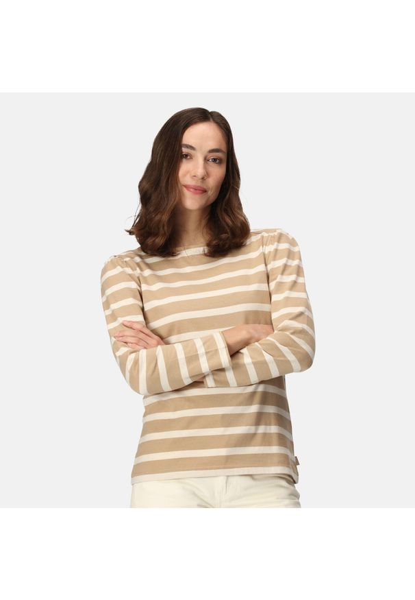 Regatta - Damska bluzka turystyczna z długim rękawem Federica. Kolor: biały. Długość rękawa: długi rękaw. Długość: długie. Sport: turystyka piesza