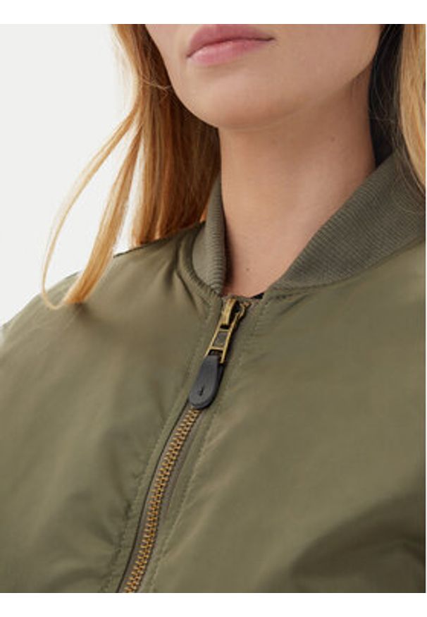 Guess Jeans Kurtka bomber W5RL81 WHAA2 Khaki Regular Fit. Kolor: brązowy. Materiał: syntetyk