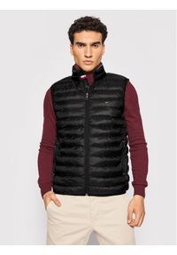 TOMMY HILFIGER - Tommy Hilfiger Bezrękawnik Core Circular MW0MW18762 Czarny Regular Fit. Kolor: czarny. Materiał: syntetyk. Długość rękawa: bez rękawów