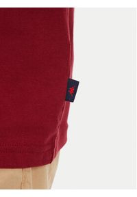 Robe di Kappa T-Shirt Dorel 64131EW Bordowy Regular Fit. Kolor: czerwony. Materiał: bawełna #5