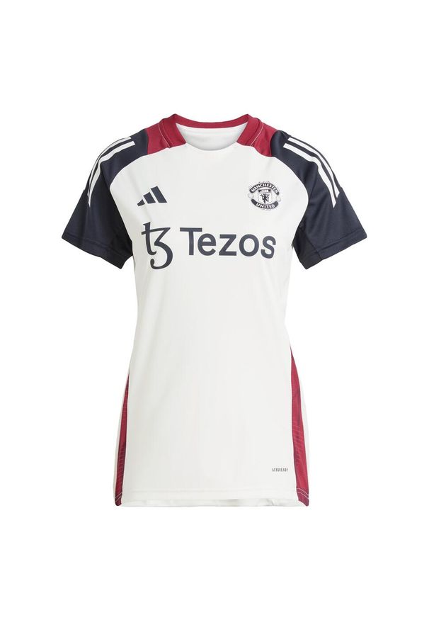 Adidas - Koszulka Manchester United Tiro 24 Training. Kolor: biały, czarny, wielokolorowy. Materiał: materiał