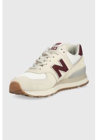 New Balance sneakersy WL574RCF kolor beżowy. Nosek buta: okrągły. Zapięcie: sznurówki. Kolor: beżowy. Materiał: guma. Model: New Balance 574 #4