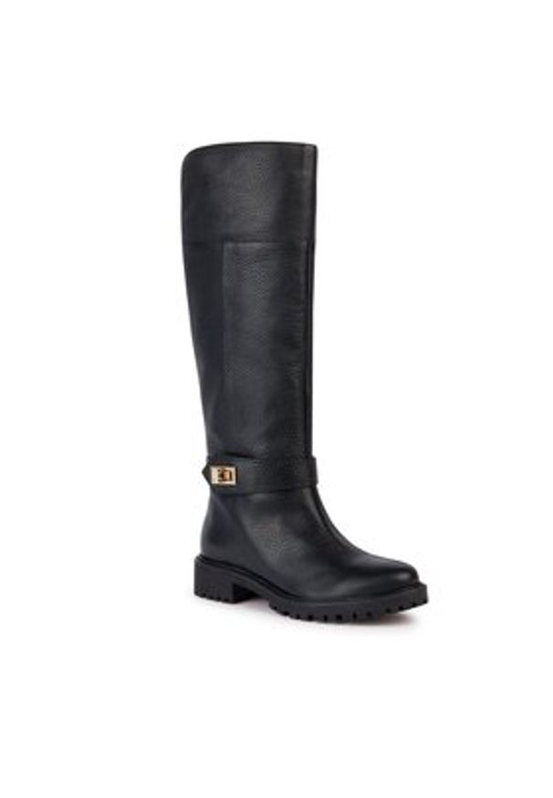 Geox Kozaki D Hoara D36FTD 00046 C9999 Czarny. Kolor: czarny. Materiał: skóra