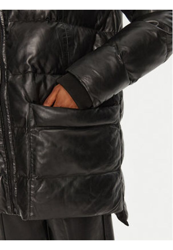 Serge Pariente Kurtka skórzana Warm Girl Czarny Relaxed Fit. Kolor: czarny. Materiał: skóra