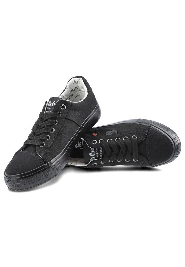 Czarne Trampki Lee Cooper Damskie Lekkie Półbuty. Okazja: na co dzień. Zapięcie: sznurówki. Kolor: czarny. Materiał: guma, materiał. Wzór: jednolity. Styl: casual, sportowy, klasyczny