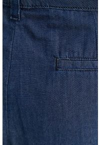 Stefanel Spodnie damskie kolor granatowy szerokie high waist. Stan: podwyższony. Kolor: niebieski #4
