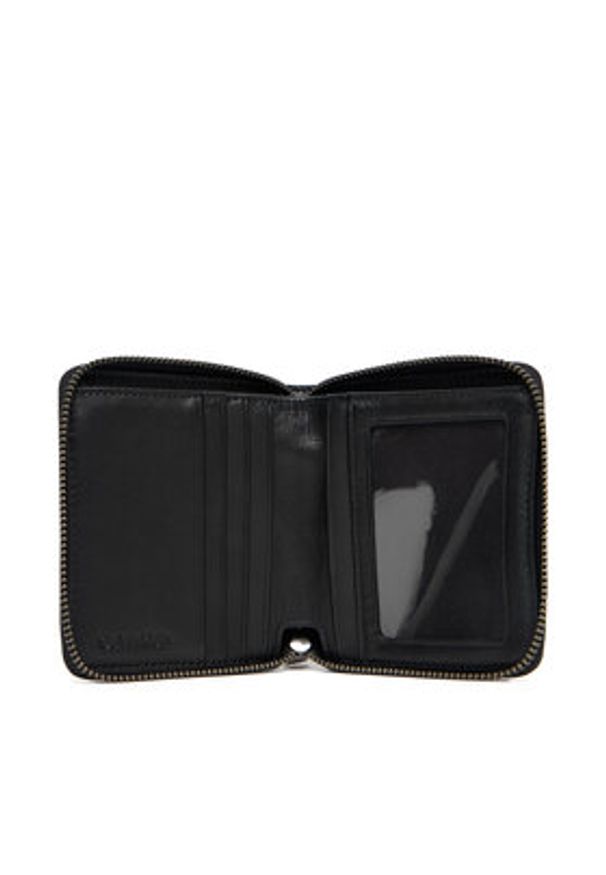 Calvin Klein Mały Portfel Męski Ck Zip Billfold LV04D1077G Czarny. Kolor: czarny. Materiał: skóra