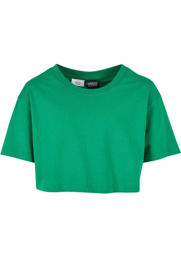 Urban Classics - Krótka Koszulka Dziewczęca Kimono. Kolor: zielony. Długość: krótkie. Sport: turystyka piesza