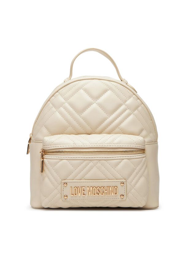 Love Moschino - LOVE MOSCHINO Plecak JC4148PP0MLA0110 Écru. Materiał: skóra