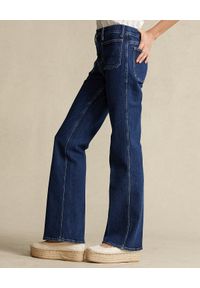Ralph Lauren - RALPH LAUREN - Szerokie spodnie Jenn Flare. Kolor: niebieski. Wzór: aplikacja #5