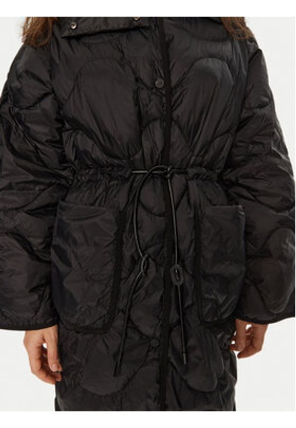 Deha Kurtka zimowa D12833 Czarny Relaxed Fit. Kolor: czarny. Materiał: syntetyk. Sezon: zima