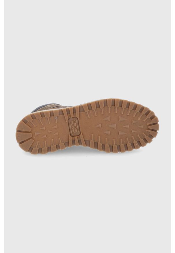 Camel Active Buty wysokie męskie kolor brązowy. Nosek buta: okrągły. Zapięcie: sznurówki. Kolor: brązowy. Materiał: guma