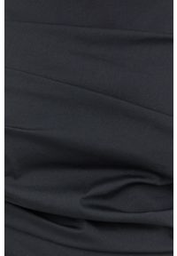 Marella sukienka kolor czarny mini dopasowana. Kolor: czarny. Materiał: tkanina. Długość rękawa: na ramiączkach. Typ sukienki: dopasowane. Długość: mini #5