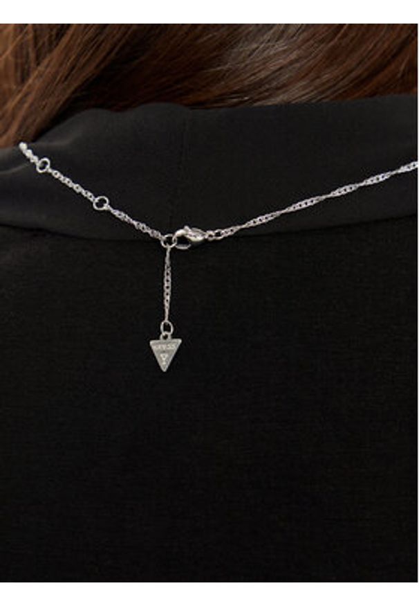 Guess Naszyjnik JUBN04 690JW Srebrny. Materiał: srebrne. Kolor: srebrny