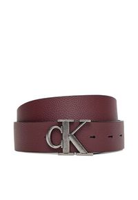 Calvin Klein Pasek Męski Monogram Buckle 35Mm Adj/Rev LV04D7017G Czarny. Kolor: czarny. Materiał: skóra #3