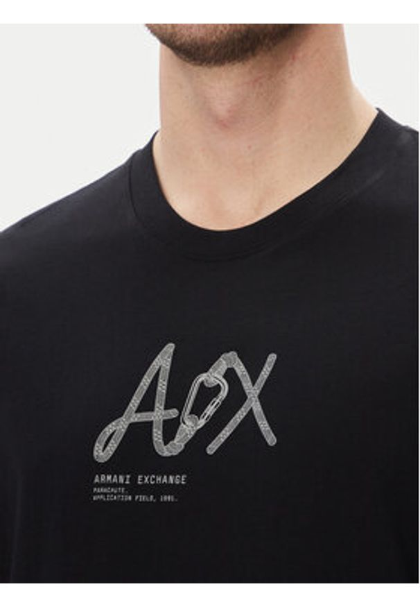 Armani Exchange T-Shirt XM000566 AF10334 UC001 Czarny Regular Fit. Kolor: czarny. Materiał: bawełna