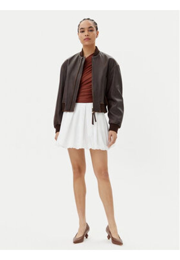 Pinko - PINKO Spódnica mini Cadric 105183 A2LD Biały Regular Fit. Kolor: biały. Materiał: bawełna