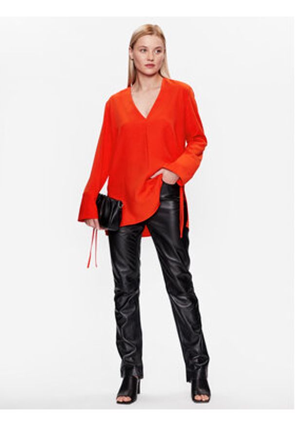 Calvin Klein Bluzka K20K205688 Pomarańczowy Regular Fit. Kolor: pomarańczowy. Materiał: syntetyk