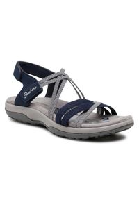 skechers - Skechers Sandały Takes Two 163112/NVY Granatowy. Kolor: niebieski. Materiał: skóra