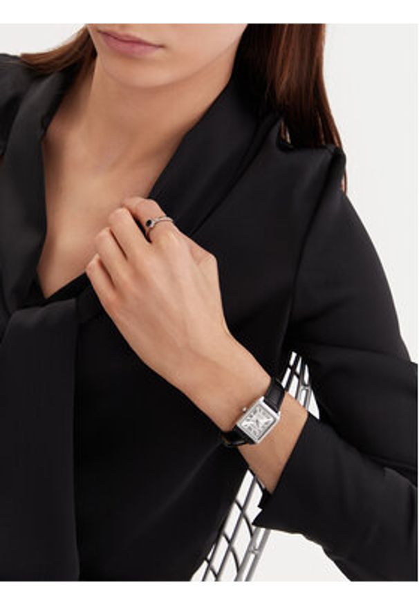 Casio Zegarek LTP-B150L-7B1EF Czarny. Kolor: czarny. Materiał: skóra