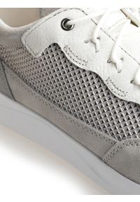 Geox Sneakersy "Kennet" | U026FA02214 | Kennet | Mężczyzna | Szary. Nosek buta: okrągły. Kolor: szary. Materiał: tkanina, skóra. Wzór: aplikacja