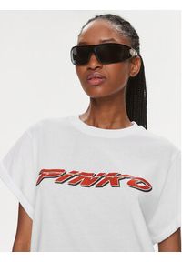 Pinko T-Shirt 103138 A1P7 Biały Relaxed Fit. Kolor: biały. Materiał: bawełna