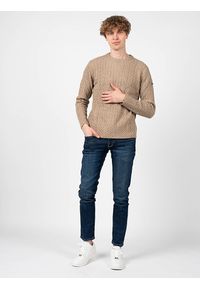 Pepe Jeans Sweter "New Jules" | PM702278 | New Jules | Mężczyzna | Piaskowy, Beżowy. Okazja: na co dzień. Kolor: beżowy. Materiał: wełna, akryl, poliamid. Wzór: ze splotem. Styl: casual #1
