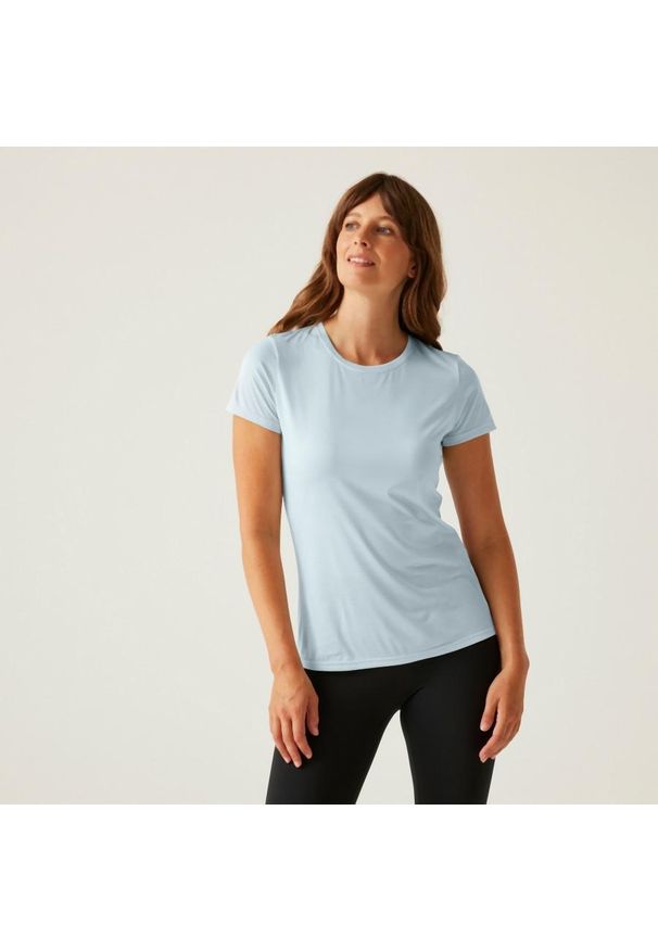 Regatta - Koszulka sportowa damska Fingal Edition szybkoschnąca. Kolor: niebieski. Długość rękawa: krótki rękaw. Długość: krótkie. Sport: turystyka piesza