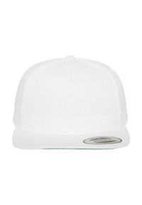 CLASSIC - 5 Panel Snapback Cap. Kolor: biały