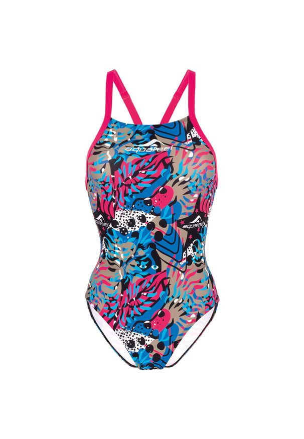 AQUAFEEL - Damski strój kąpielowy jednoczęściowy Aquafeel Motion Back. Kolor: wielokolorowy