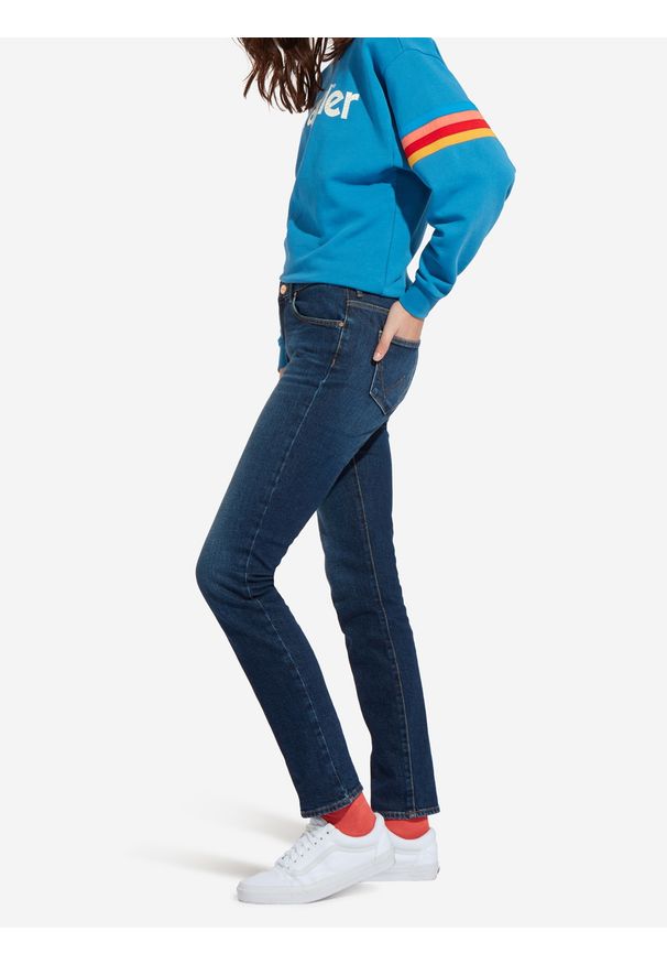 Wrangler - SPODNIE DAMSKIE WRANGLER SLIM WONDER BLUE W28LRH211 112128425