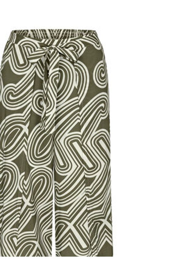 Triumph Spodnie materiałowe Beach MyWear 10222189 Zielony Wide Leg. Kolor: zielony. Materiał: wiskoza