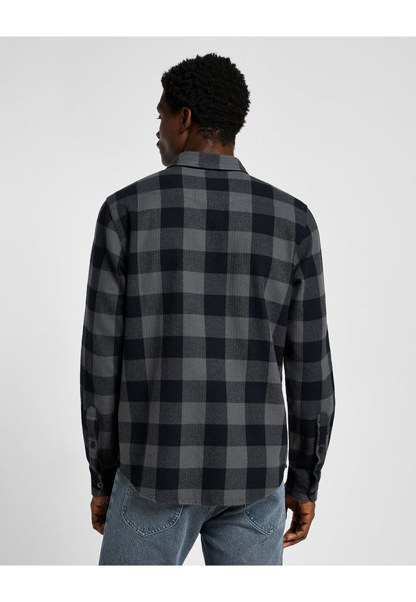 Lee - LEE MĘSKA KOSZULA CLEAN WESTERN SHIRT STATIC GRAY 112355745 L66R008549