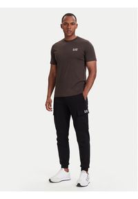 EA7 Emporio Armani T-Shirt 8NPT25 PJVPZ U6027 Brązowy Regular Fit. Kolor: brązowy. Materiał: bawełna #3