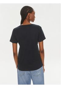 Pepe Jeans T-Shirt Lorette V Neck PL505826 Granatowy Regular Fit. Kolor: niebieski. Materiał: bawełna