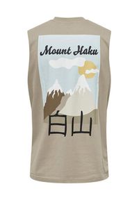 Only & Sons Tank top 22026088 Beżowy Relaxed Fit. Kolor: beżowy. Materiał: bawełna #5