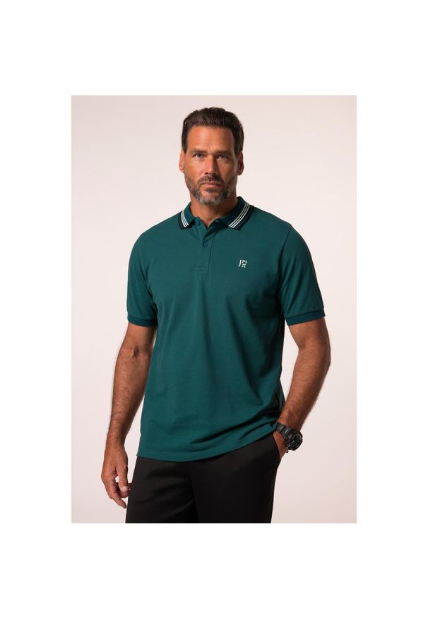 JAY-PI - Męska Koszulka polo FLEXNAMIC® outdoor rękaw 1/2 do roz. 7XL. Typ kołnierza: polo. Kolekcja: plus size. Kolor: zielony. Materiał: elastan, bawełna, materiał