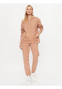 DKNY Sport Spodnie dresowe DP2P3114 Brązowy Regular Fit. Kolor: brązowy. Materiał: bawełna, syntetyk