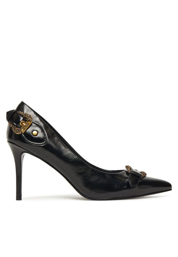 Versace Jeans Couture Szpilki 79VA3S56 ZSC35 Czarny. Kolor: czarny. Materiał: skóra. Obcas: na szpilce