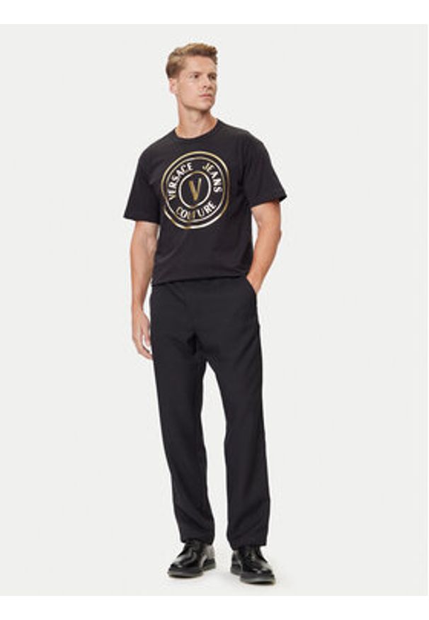 Versace Jeans Couture Spodnie materiałowe 79GAA100 N0136 Czarny Regular Fit. Kolor: czarny. Materiał: syntetyk