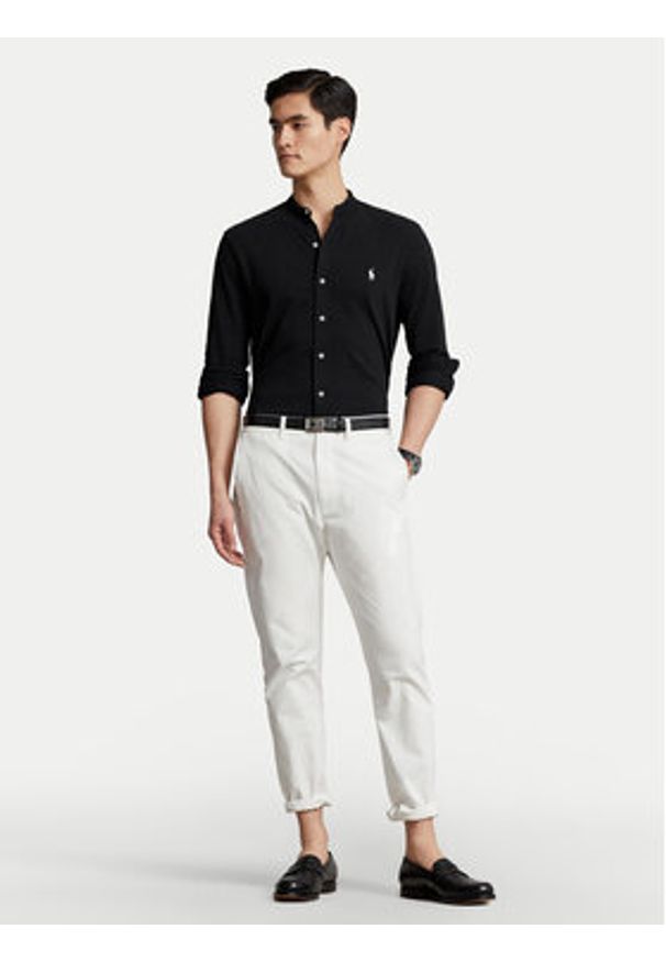 Polo Ralph Lauren Koszula 710742468001 Czarny Regular Fit. Typ kołnierza: polo. Kolor: czarny. Materiał: bawełna