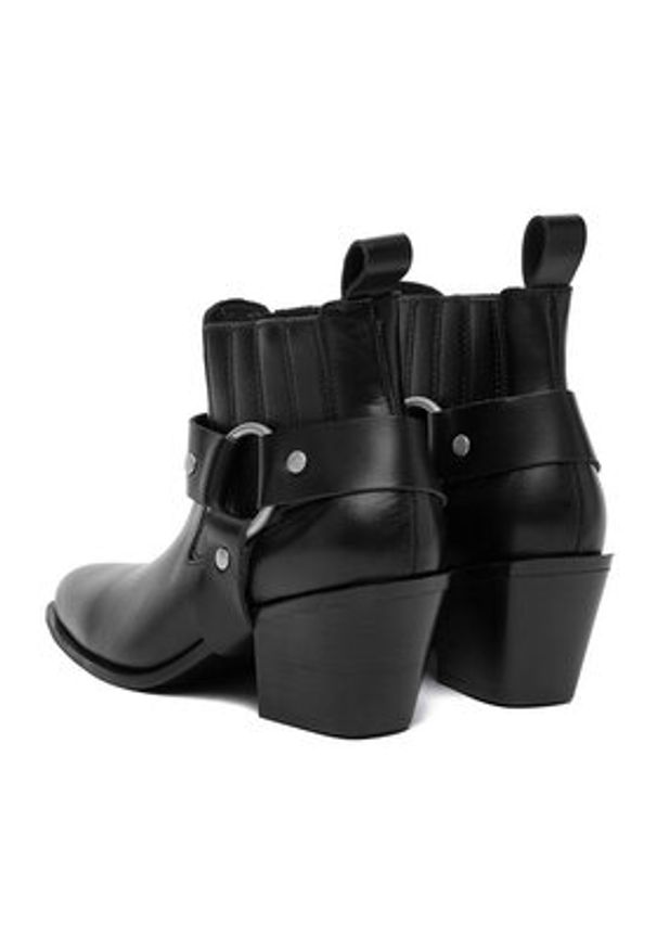 Badura Botki EO-BONNIE-501-25 Czarny. Kolor: czarny. Materiał: skóra