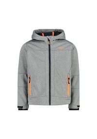 Kurtka dziecięca turystyczna CMP 3A00094M. Okazja: na co dzień. Typ kołnierza: kaptur. Kolor: szary. Materiał: softshell. Styl: casual, sportowy #2