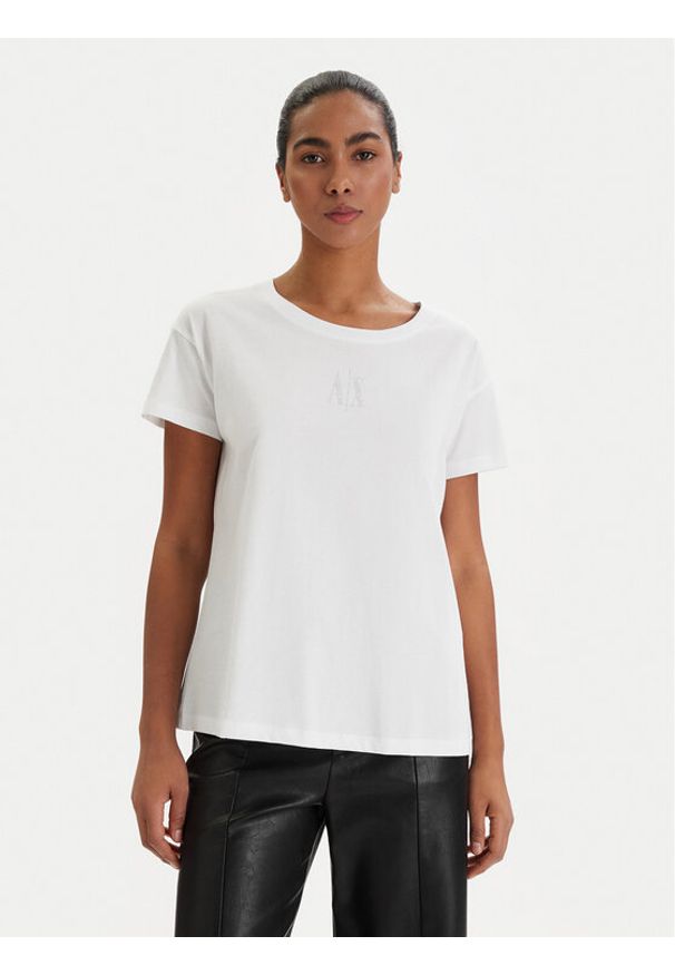 Armani Exchange T-Shirt XW000830 AF10356 U0002 Biały Relaxed Fit. Kolor: biały. Materiał: bawełna