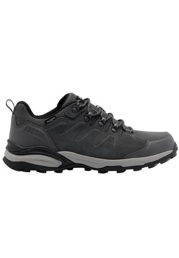 Buty trekkingowe męskie Jack Wolfskin Efugio Texapore Low M. Zapięcie: sznurówki. Kolor: szary, wielokolorowy. Materiał: skóra. Szerokość cholewki: normalna. Sport: turystyka piesza