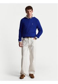 Polo Ralph Lauren Sweter 710775885544 Niebieski Regular Fit. Typ kołnierza: polo. Kolor: niebieski. Materiał: bawełna #2