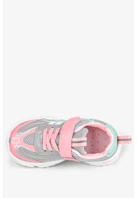 Casu - Szare buty sportowe na rzep casu 4/3/21/m. Zapięcie: rzepy. Kolor: wielokolorowy, szary, różowy