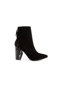Botki Bayla-128 2005 147 Zamsz Czarny, Skóra naturalna - 37. Zapięcie: zamek. Kolor: czarny. Materiał: zamsz. Szerokość cholewki: normalna. Obcas: na obcasie. Wysokość obcasa: średni #1